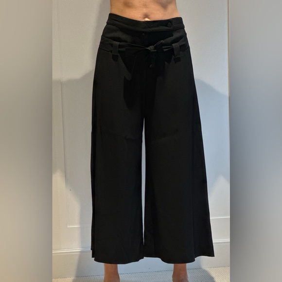 Sonia Rykiel Black Wide Leg Ankle Pants - Picture 3 of 6